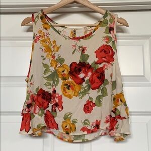 NEW ALTAR’D STATE Women’s Crop Floral Shirt Sz S